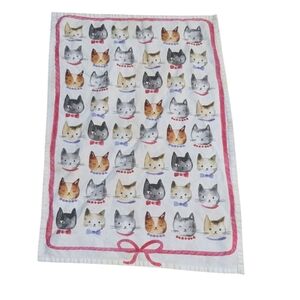 Sur La Table Cotton Dish Towel Kitchen Rag Cats Preppy Boho Quirky